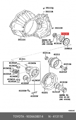 90366-38014 Подшипник 90366-38014 TOYOTA