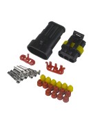 р/к разъема! плоск 3-pin SUPER SEAL к-кт 'папа'+'мама', личинки, уплотн.\ Univer 8801418SX STELLOX