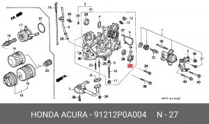 Сальник к/в передний 91212P0A004 91212P0A004 HONDA