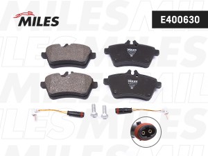 Колодки тормозные передние (Смесь Low-Metallic) MERCEDES A-CLASS W169/B-CLASS W2 E400630 MILES