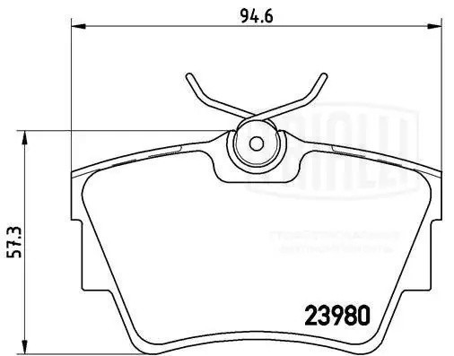 Колодки торм. Renault Trafic II (01-)/III (14-)/Opel Vivaro (01-) диск. зад. (PF PF0975 TRIALLI