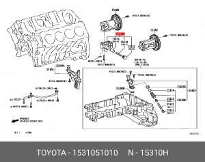 Регулятор давления масла 15310-51010 15310-51010 TOYOTA