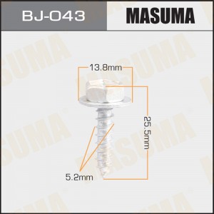 Саморез 5.2x25.5мм набор 10шт. MASUMA BJ-043 MASUMA