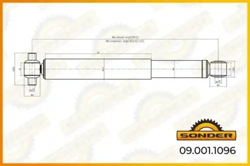 Амортизатор подвески (задний) Scania о.н 2031229 — 2 года безусловной гарантии 090011096 SONDER