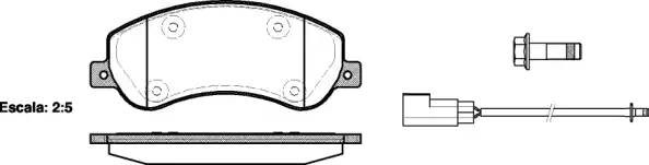 1250 02 [1433952] !колодки дисковые п.\ Ford Transit 2.2TDCi/2.4TDCi/2.3 16V 06> 125002 REMSA