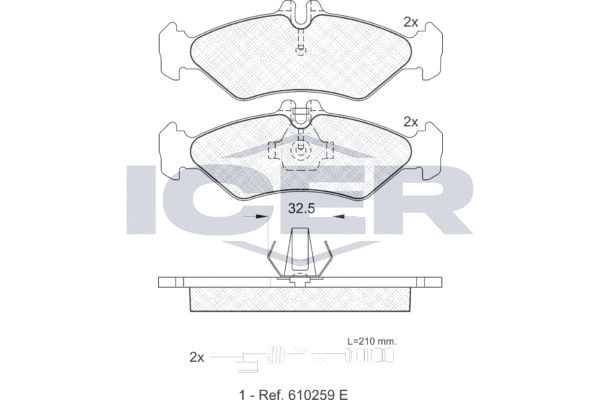 141102 колодки дисковые задние !\ MB Sprinter 95>,VW LT28-35 2.3-2.5TDi 96> 141102 ICER