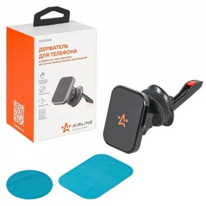 Держатель под смартфон/навигатор "AIRLINE" (на дефлектор, магнитный, регулируемы AEAG008 AIRLINE