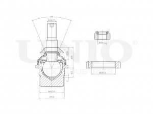 Опора шаровая передняя нижняя SSP-20128 UNIO