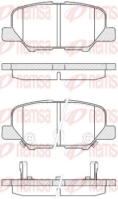 1536 02 колодки дисковые задние!\ Mazda 6, Mitsubishi Outlander 2.0/2.4i 12> 153602 REMSA