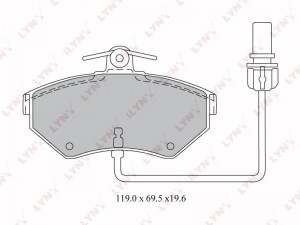 Колодки тормозные дисковые передние BD-1215 LYNXAUTO