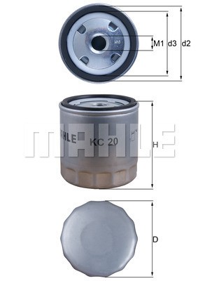 Фильтр топливный KC20 MAHLE KNECHT