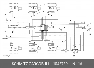 Кабель для датчиков abs l3 м 1042739 SCHMITZ CARGOBULL