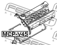 Кольцо уплотнительное свечного колодца MITSUBISHI PAJERO 90-04 MCP-V45 MCP-V45 FEBEST