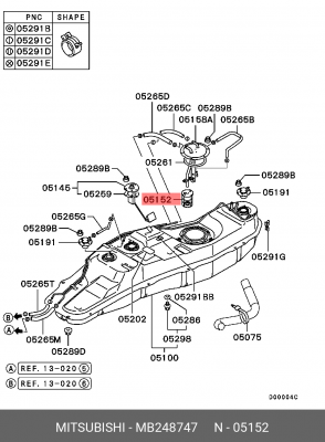 Фильтр топливный MITSUBISHI ОЕ MB248747 MITSUBISHI