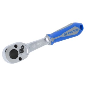 трещотка! 1/4'', 134 мм, 24 зубца, флажковая, фиксатор\ 277955G KING TONY