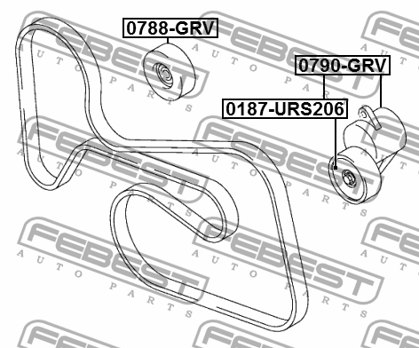 Натяжитель ремня SUZUKI GRAND VITARA/ESCUDO JB416/JB420/JB627 2006-2014 0790-GRV 0790-GRV FEBEST
