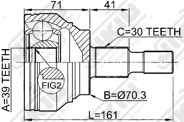 ШРУС JC31008 JC31008 JIKIU