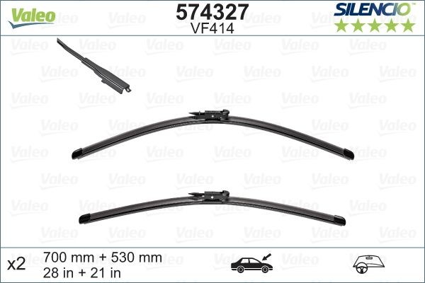 Щетка стеклоочистителя MERCEDES GL (X164),ML (W164) 700/530мм комплект Silencio  574327 VALEO PHC