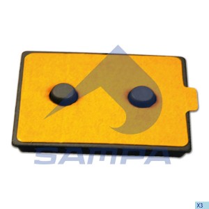 Подушка рессоры MAN E2000,F2000,F90 (80х105х13) SAMPA 011.250 SAMPA