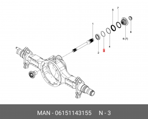 Установочная шайба 90X110X2,0-ST2K50 06151143155 MAN