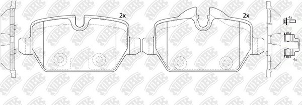 Колодки тормозные BMW 1 (E81,E87),3 (E90) задние (4шт.) NIBK PN0549W NIBK