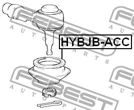 Пыльник рулевого наконечника HYUNDAI ACCENT II, SANTA FE I HYBJB-ACC HYBJB-ACC FEBEST