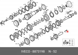 8873198 БОЛТ IVECO M8 (10013110/030918/0042733, ИТАЛИЯ ) 8873198 IVECO