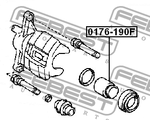 Поршень суппорта тормозного переднего D57.4 0176-AE190F FEBEST