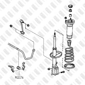 втулка стабилизатора заднего !\ Toyota Camry 01> FG1176 FIXAR