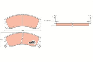 Колодки тормозные MITSUBISHI Outlander (03-), Pajero (00-), Pajero Sport (98-) п GDB1126 TRW