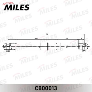 Упор газовый крышки багажника OPEL ZAFIRA 05- CB00013 CB00013 MILES