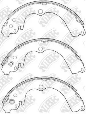 Колодки тормозные SUBARU Forester (97-07),Impreza (95-00) задние барабанные (4шт FN7747 NIBK