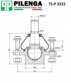 Шаровая опора TRANSIT 140 л.с. TS-P3222 TSP3222 PILENGA