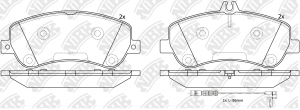 Колодки тормозные дисковые (с датчиком износа) MB GLK 220 2.2 08-/ GLK 280 3.0 0 PN0459W NIBK