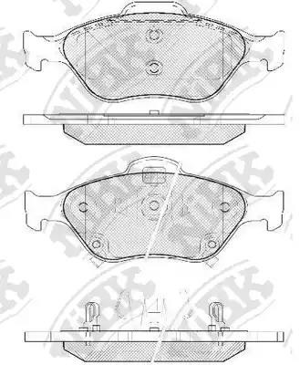 Колодки тормозные TOYOTA Yaris (06-) (1.0/1.3/1.5) передние (4шт.) NIBK PN1839 NIBK