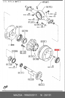 Подшипник ступицы колеса 996032011 MAZDA