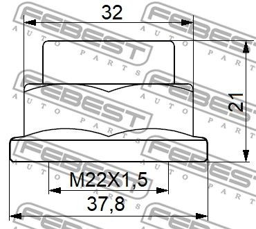 Гайка 32x21 MAZDA 3 (BL/BK/BM) 0598-NHUB01 0598-NHUB01 FEBEST