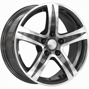 Скад Sakura 15.0 / 6.5J PCD 5x112.00 ET 43.00 ЦО 57.10 Литой / Черный с полирова 1271605 SKAD