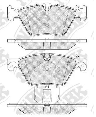 Колодки тормозные BMW 5 (F10) передние (4шт.) NIBK PN0545 NIBK