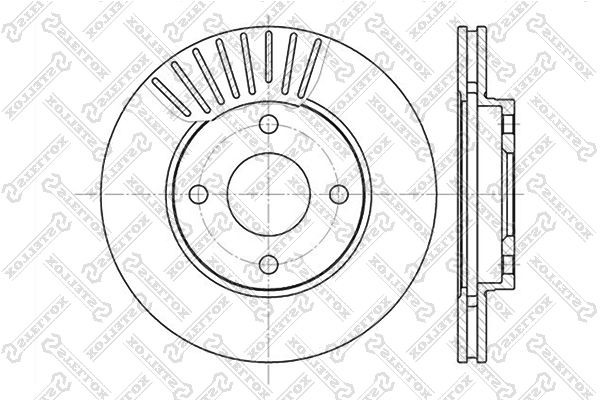 диск тормозной передний!\ Ford Focus/Fiesta all 98> 6020-2549V-SX STELLOX