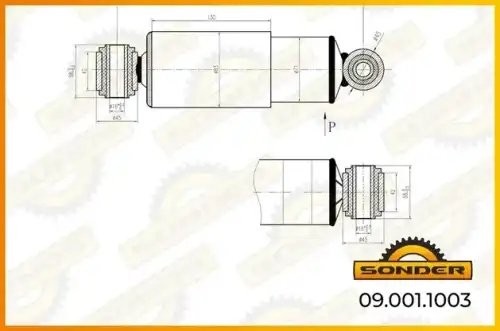 Амортизатор подвески (задний) SCHMITZ о.н 16508 — 2 года безусловной гарантии 090011003 SONDER