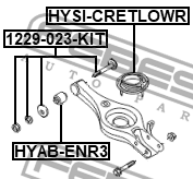 Болт с эксцентриком ремкомплект HYUNDAI GETZ 2002- 1229-023-KIT 1229023KIT FEBEST