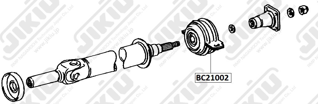 Подшипник подвесной TOYOTA HIACE 95-06 BC21002 BC21002 JIKIU