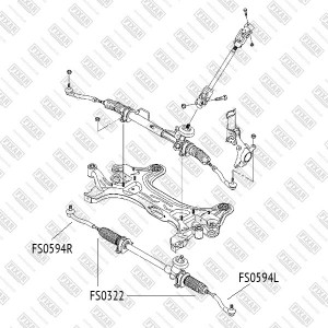 Наконечник рулевой тяги правый CHEVROLET Aveo/Kalos 05- FS0594R FS0594R FIXAR