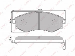 Колодки тормозные дисковые передние BD-3607 LYNXAUTO
