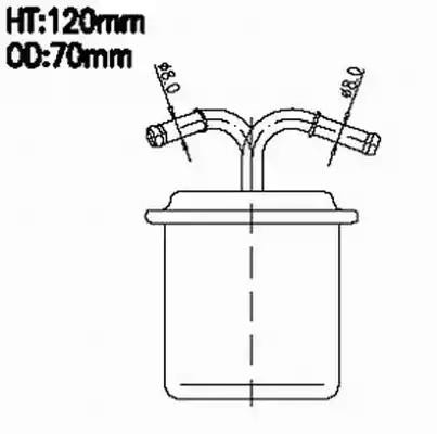 Фильтр топливный  SUBARU IMPREZA 2,0 1996 - 2000  SUBARU FORESTER 2,0 1998 - 200 FS317J JS ASAKASHI