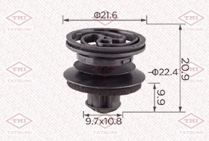 Клипса автомобильная [упаковка 10 штук] VAG TJB1166 TJB1166 TATSUMI