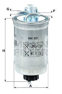 AUDI/VW  GOLF III/PASSAT B4/T4 WK851 MANN FILTER