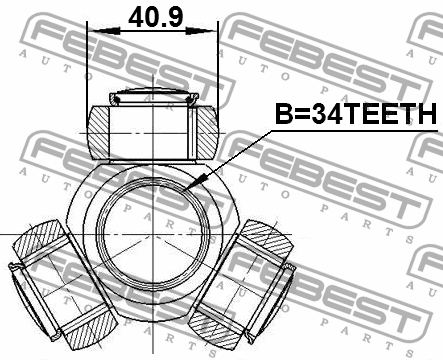 Трипоид FORD FOCUS I CAK 1998-2005 2116-GE34 2116-GE34 FEBEST