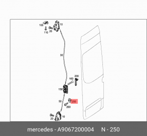 ответная часть замка двери! петля\ MB Sprinter A 906 720 00 04 MERCEDES BENZ